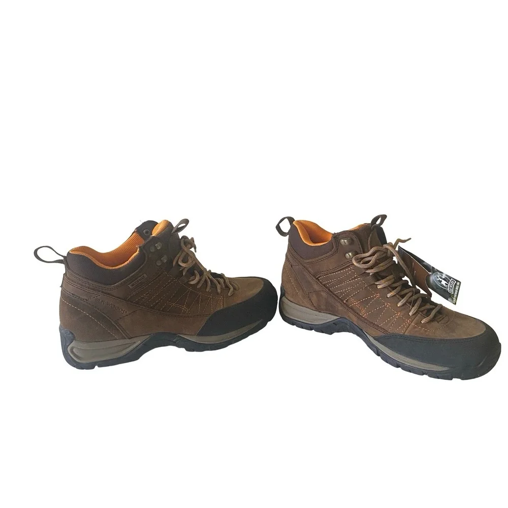 Elk Woods Blaze Men's Hiking Boots 10M Brown Waterproof Leather‎ Trail Shoes NWT